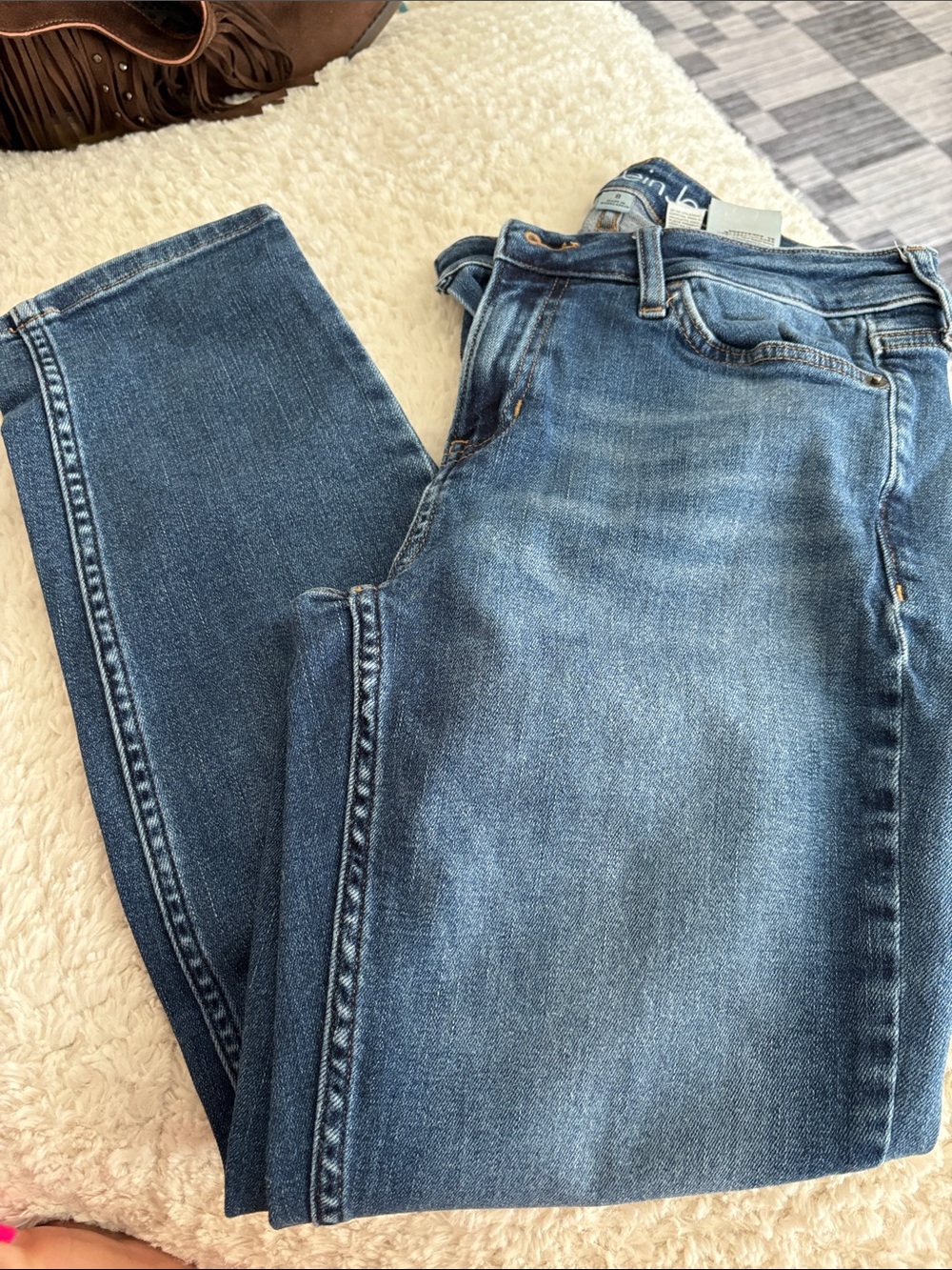 Calvin Klein Jeans Blue Straight-Leg Denim